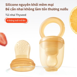 Túi nhai ăn dặm Thyseed Silicon nguyên khối ăn trái cây cho trẻ 4 tháng tuổi trở lên