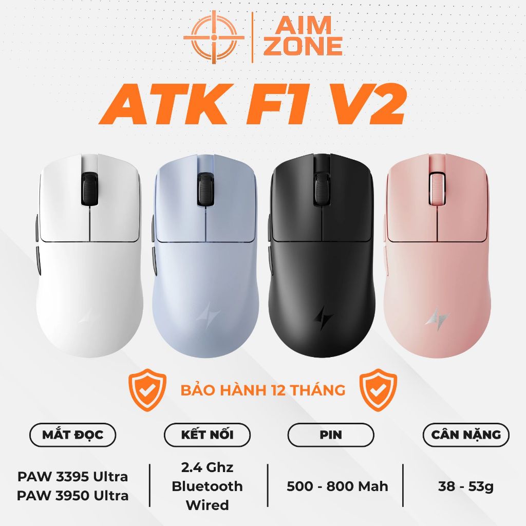 Chuột Gaming Không Dây ATK Blazing Sky F1 V2 UltraMax | Ultimate | Extreme