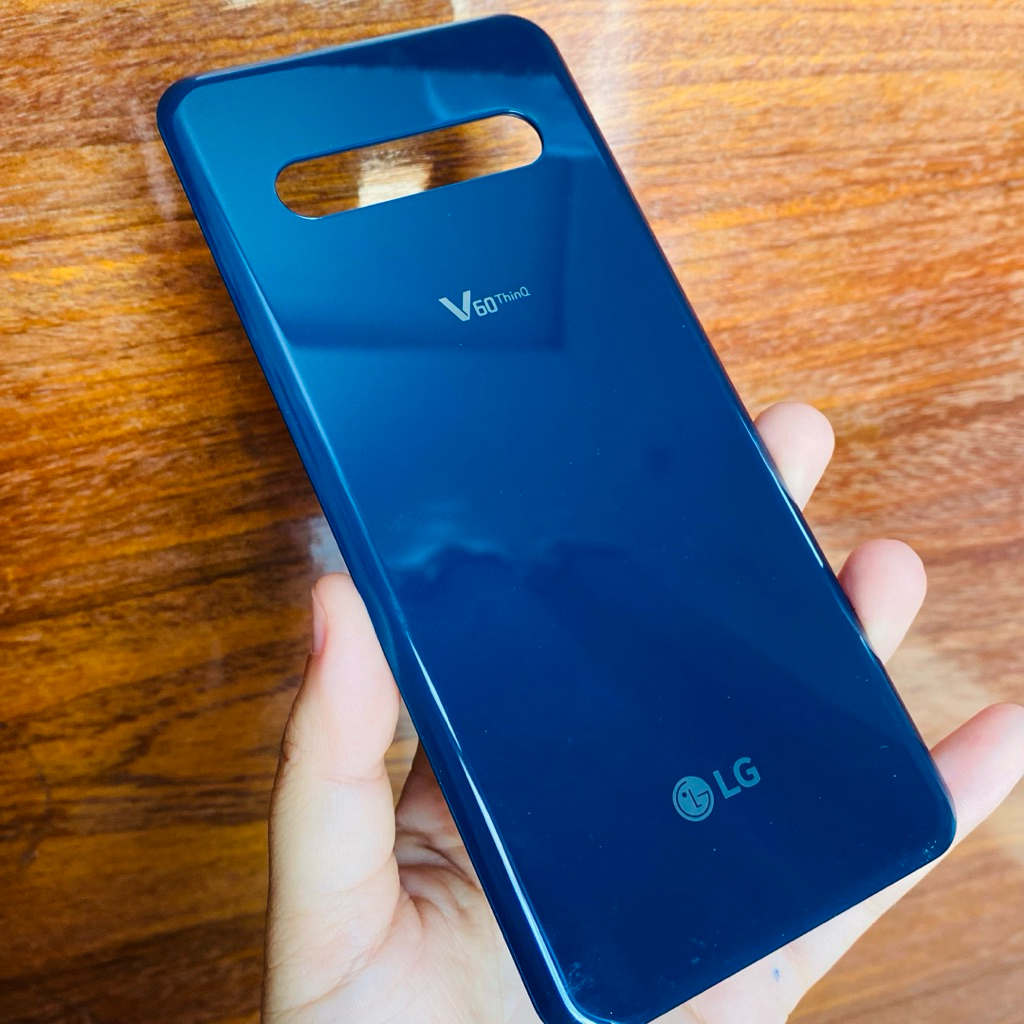 Kính lưng LG V60 ThinQ chuẩn zin, màu xanh logo lg v60
