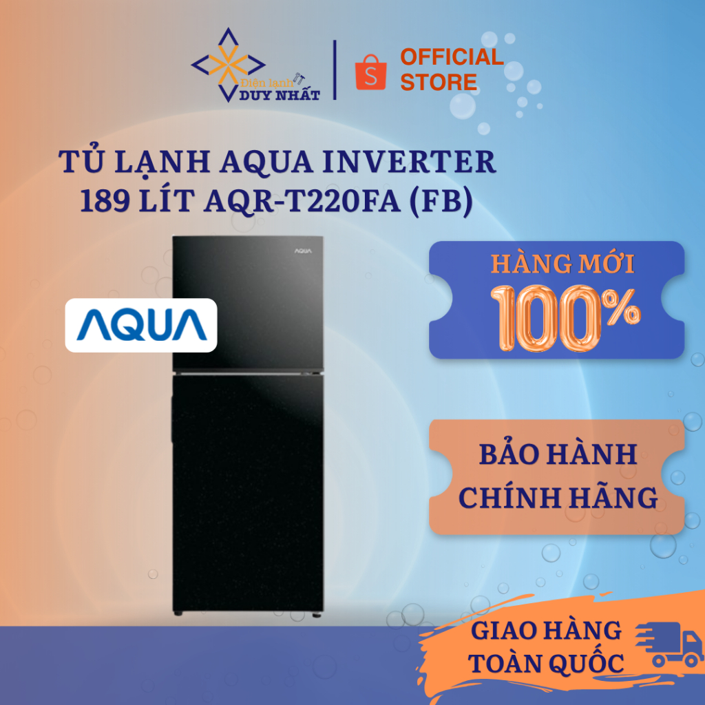 Tủ lạnh Aqua Inverter 189 lít AQR-T220FA (FB)