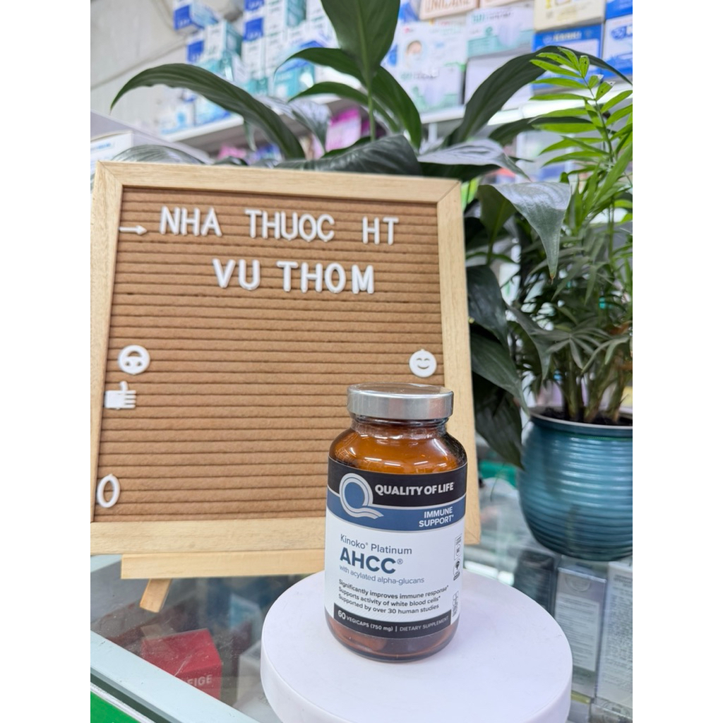 Hộp 60viên - AHCC AHCC Kinoko Platinum Immune Menacal Support Mỹ Lọ 60mg