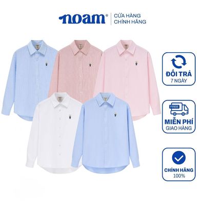 Áo Sơ Mi Dài Tay NOAM Nafox Oxford - Màu Trắng/ Xanh/ Tím/ Be/ Hồng/ Kẻ Hồng/ Kẻ Đỏ/ Kẻ Xanh/ Kẻ Tím