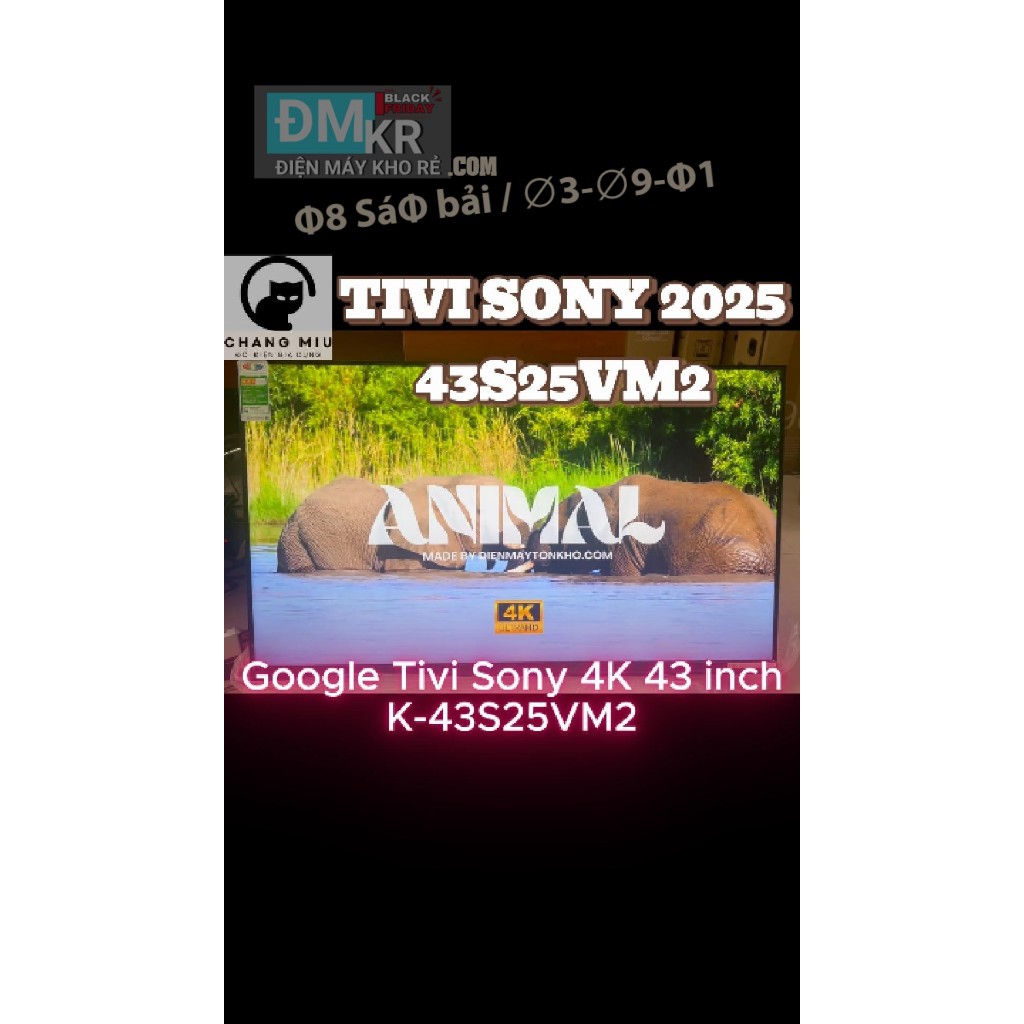 Google Tivi Sony 4K 43 inch K-43S25VM2 2025 - VIỆT NAM 9 Đoàn Giỏi-H©️Ⓜ️