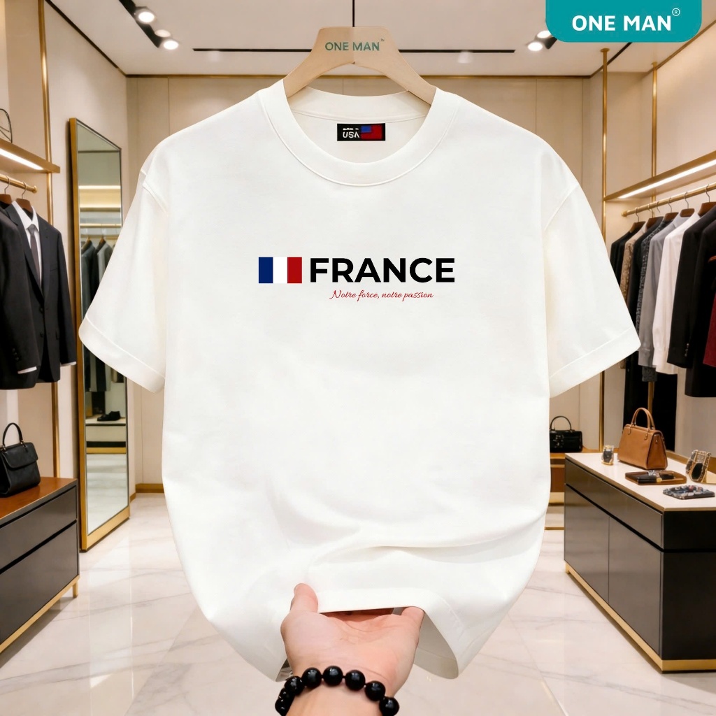 Áo thun nam nữ ONE MAN 100% cao cấp mềm mại, thoáng mát cho màu hè, phong cách basic dễ phối với mọi