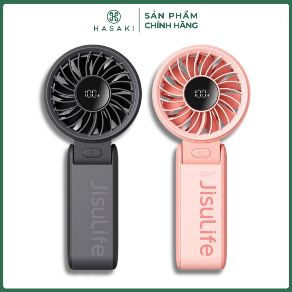 Quạt Cầm Tay Jisulife Tích Điện Mini Life 7, 3600mAh Handheld Fan Life7 Hasaki Sản Phẩm Chính Hãng