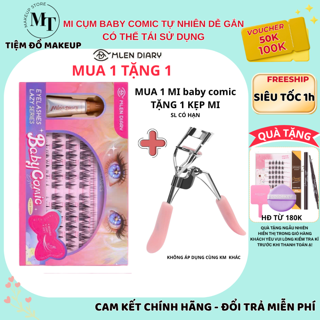 MLEN DIARY Mi cụm baby comic bản dày sắc nét có thể tái sử dụng | MT MAKEUP STORE