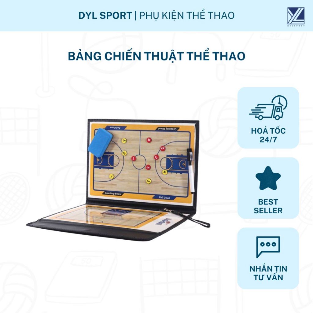 Bảng chiến thuật thể thao gấp gọn, chống nước, phù hợp bóng rổ, bóng đá, huấn luyện, thi đấu