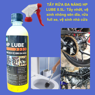 Tẩy Rửa Đa Năng, Tẩy Dầu Nhớt HP Lube, Rửa xe, Vệ Sinh Nhông Sên Dĩa, Tẩy Nhớt, Lốc Máy, Lốp Xe,Khung Xe 500ml