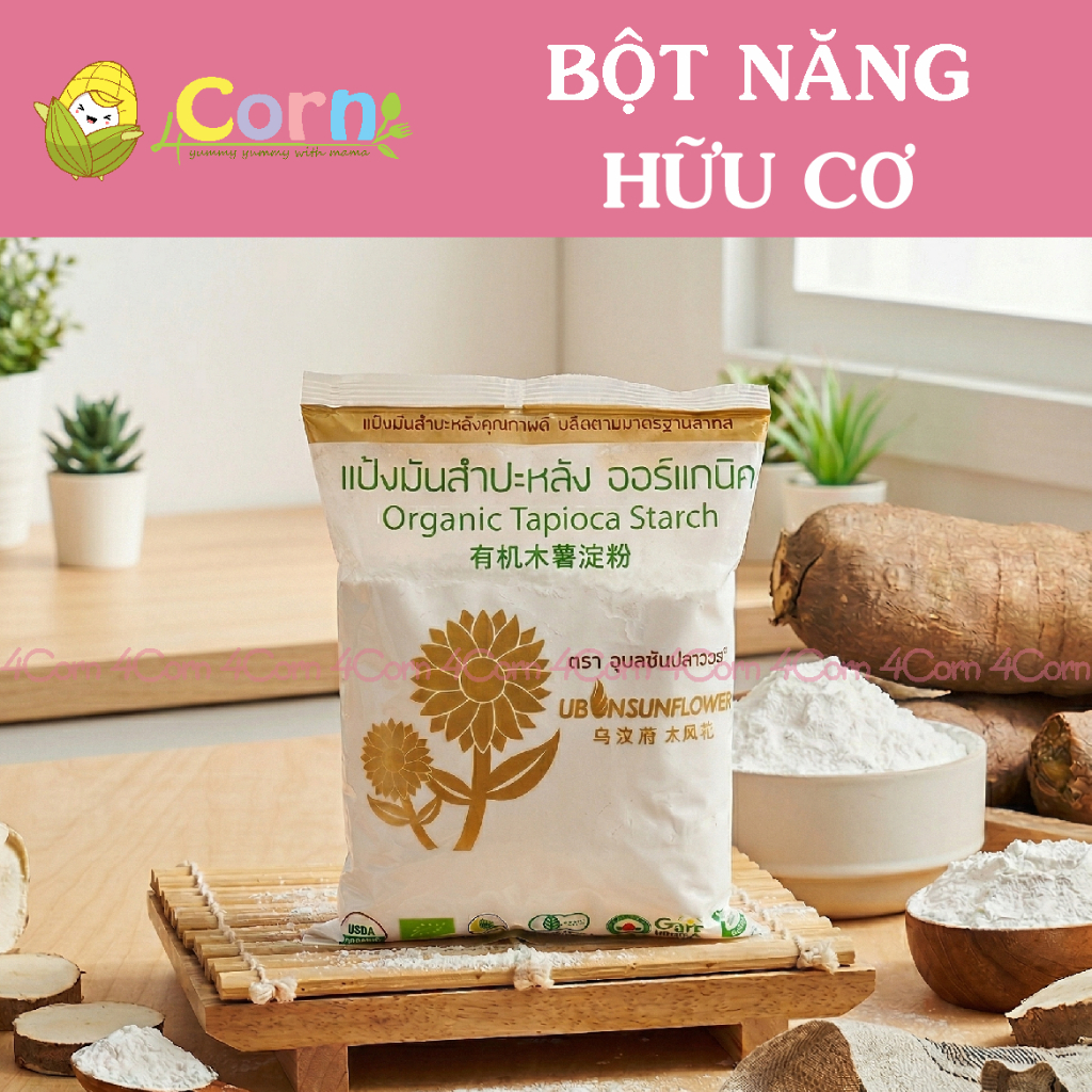 Tinh bột năng hữu cơ UBON Thái Lan - Cho bé 6m+