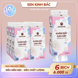 [COMBO 06 BỊCH] Giấy Treo Tường Sen Kinh Bắc 1000 tờ 4 lớp mềm mịn, thành phần bột gỗ tự nhiên 100%