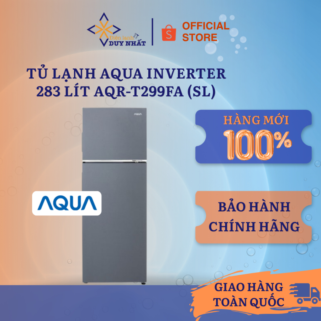 Tủ lạnh Aqua Inverter 283 lít AQR-T299FA (SL)