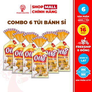 [BÁNH KẸO SỈ] Combo 6 Túi Bánh Sandwich tươi lạt Otto Phạm Nguyên (490g/245g) | Bánh ăn sáng | Bánh mì tươi