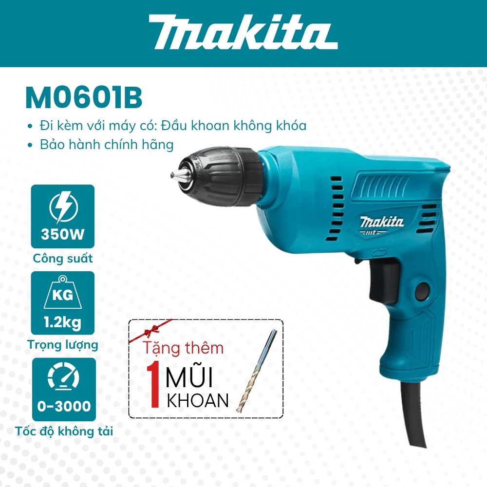 Máy khoan MAKITA - M0601B / 10MM-350W | Hàng chính hãng