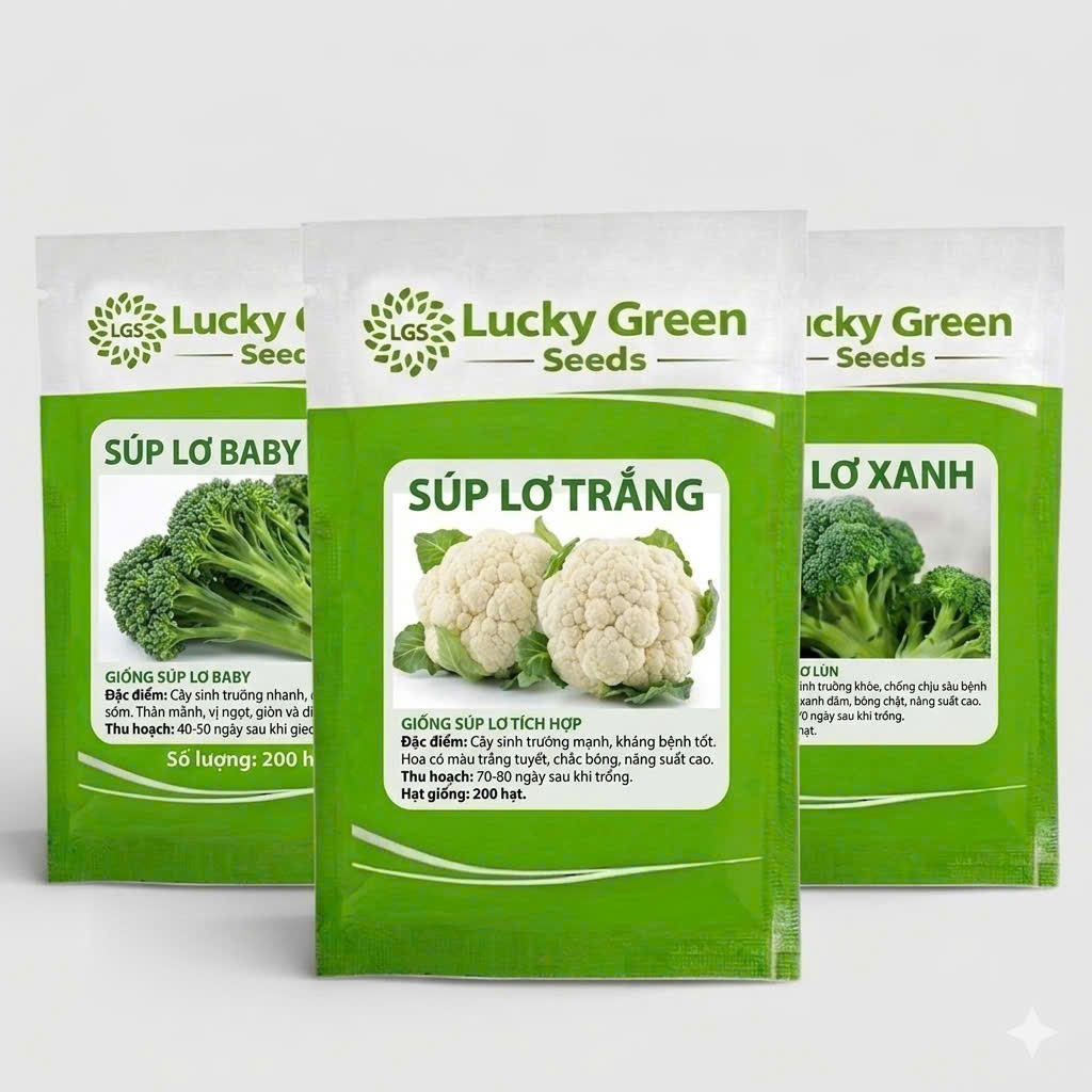 HẠT GIỐNG SÚP LƠ CAO CẤP LUCKY GREEN SEED