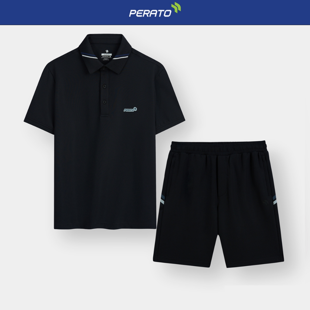 Bộ Quần Áo Nam Polo Phối Short PERATO Phong Cách Thể Thao Training TBPLSCS5M002