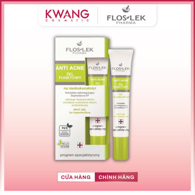 Gel Chấm Mụn Floslek Anti Acne hỗ trợ làm dịu cho da, da nhạy cảm 20ml Chính Hãng