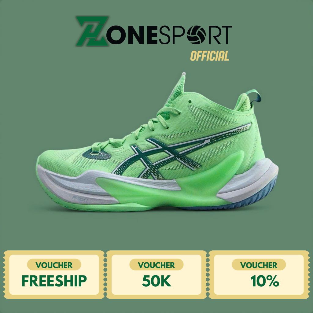 Giày Asics Metarise 2 Xanh Bạc Hà - Giày Bóng Chuyền Cao Cấp Hỗ Trợ Bật Nhảy Đế Đệm Êm Ái Đàn Hồi