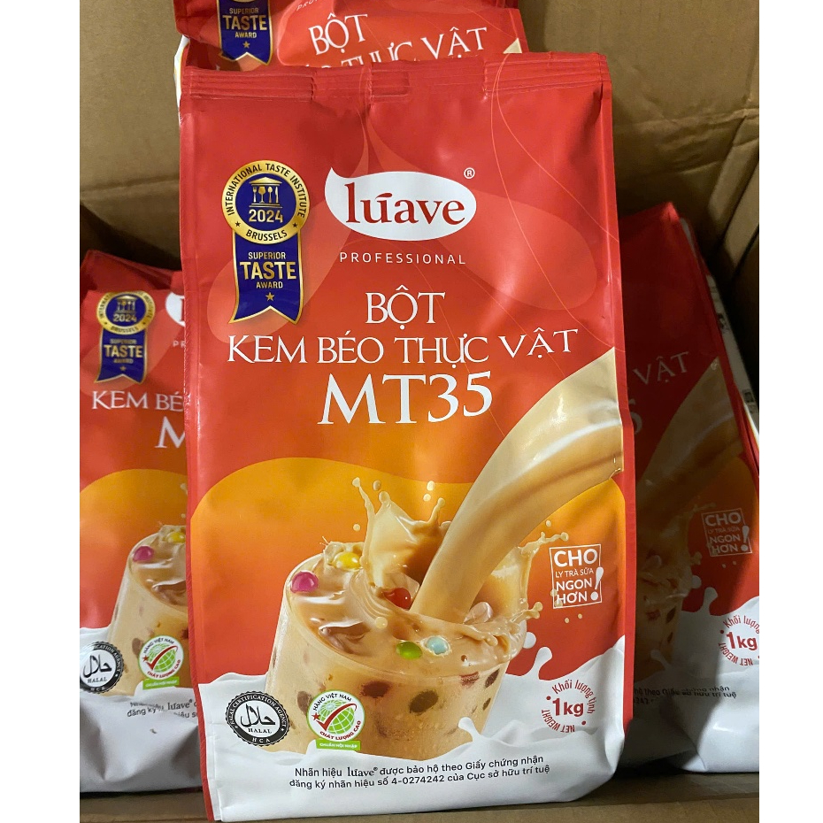 Bột Sữa / Bột Kem Béo Thực Vật LUAVE MT35 túi 1kg - Thơm ngậy không át vị trà để pha trà sữa, làm kẹ