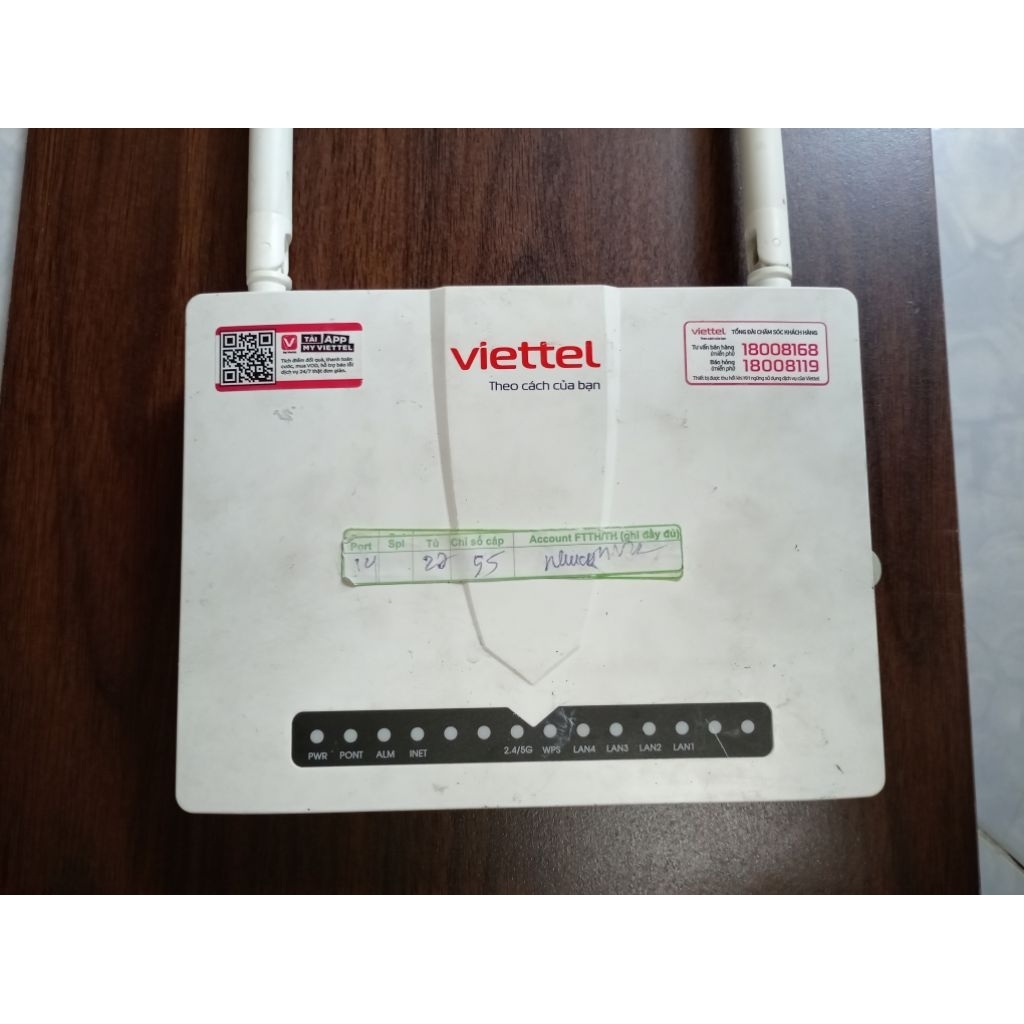 (hàng qua sử dụng, không phụ kiện) modem Wi-Fi Viettel VG-421WD 2 băng tần (2.4GHz và 5GHz)