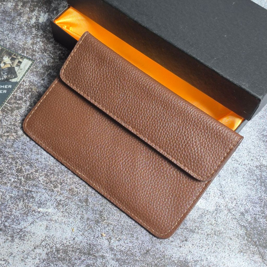 [Da thật] Ví đựng đăng kiểm ô tô da bò thật WL109LEA (Đen/Nâu) - 100% da bò thật, BH 3 năm