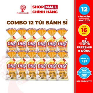 [BÁNH KẸO SỈ] Combo 12 Túi Bánh Sandwich tươi lạt Otto Phạm Nguyên (490g/245g) | Bánh ăn sáng | Đồ ăn vặt