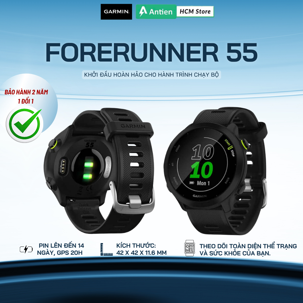 Đồng hồ thông minh Garmin Forerunner 55 - Hàng Chính Hãng Garmin Việt Nam
