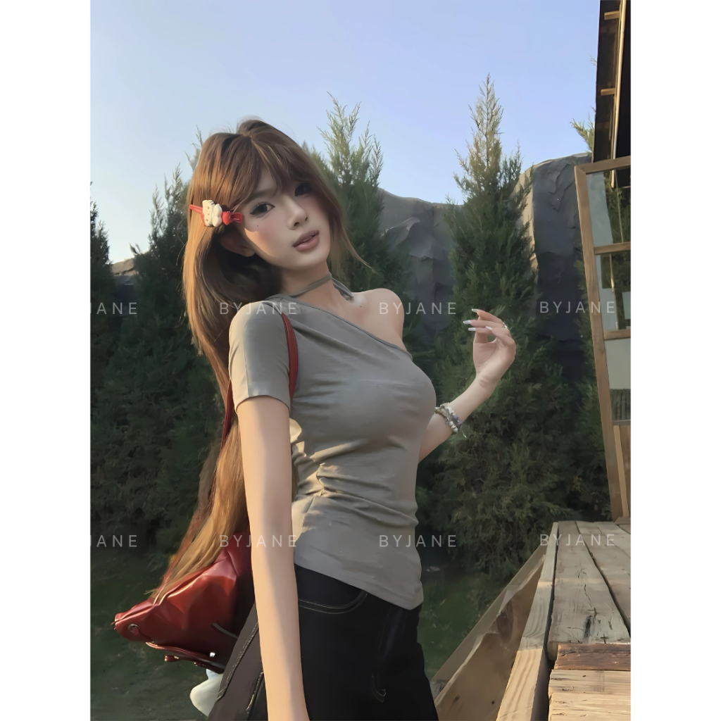 (MỞ BÁN) Áo Thun Nữ Trễ Vai Kèm Dây Thắt Nơ-BYJANE-691 | BigBuy360 - bigbuy360.vn