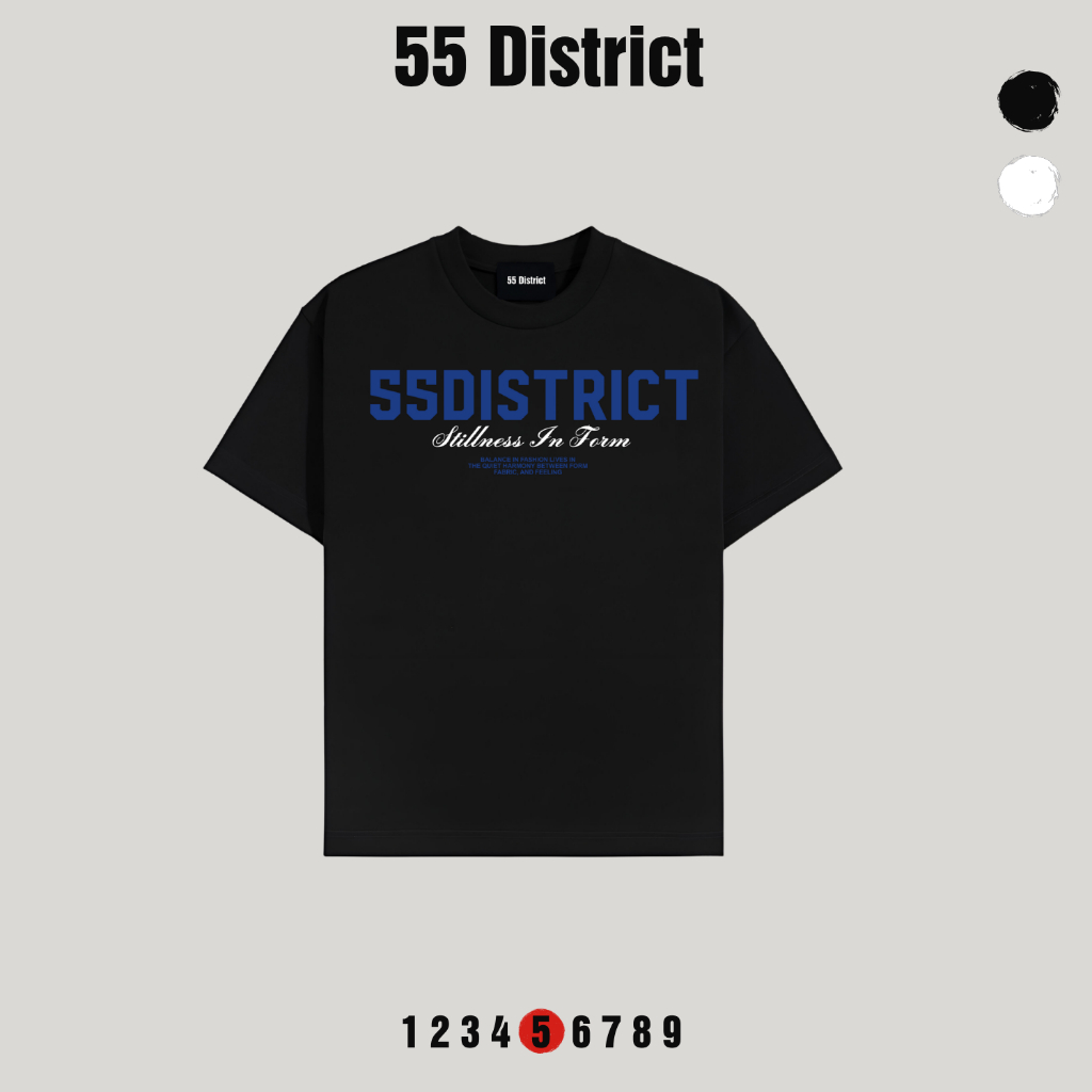 Áo thun 55DISTRICT phông rộng nam nữ streetwear cotton 280GSM dày mịn local brand chính hãng D08