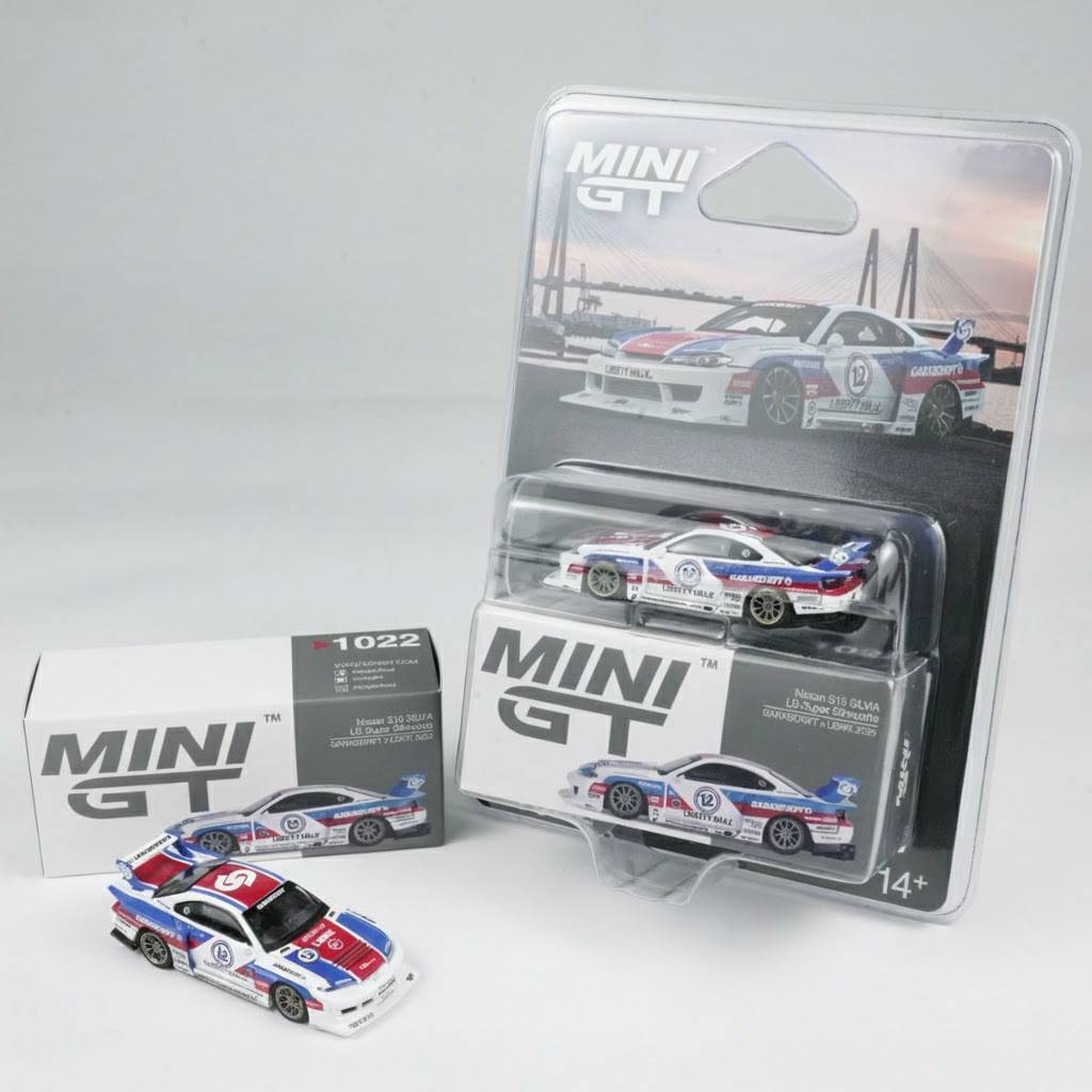 Mô hình xe Nissan LB-Super Silhouette S15 SILVIA GARASIDRIFT x LBWK 2025 tỉ lệ 1:64 Minigt MGT01022