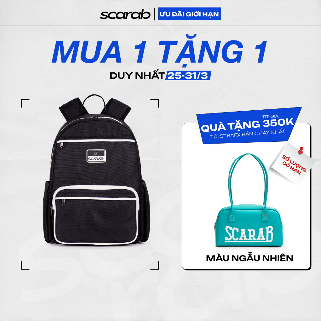 Scarab Multi Backpack Unisex - Balo Đi Học Nhỏ Gọn, Đựng Vừa Laptop 15 inch