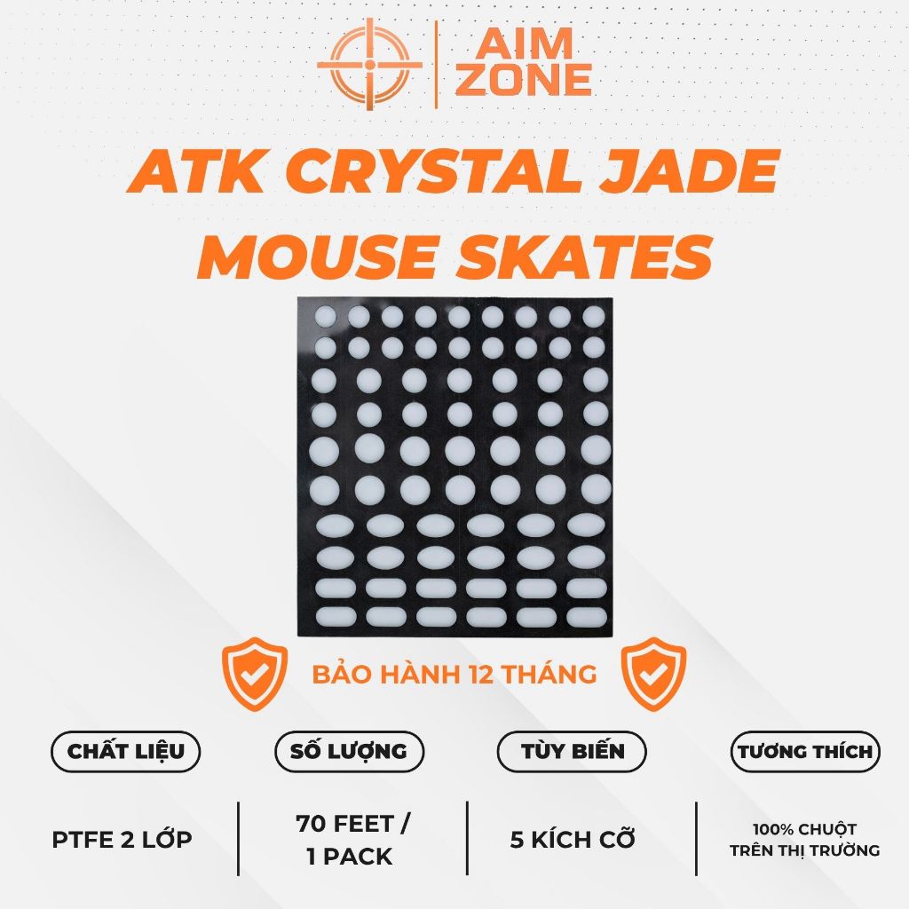 Feet Chuột Cao Cấp ATK 70 Miếng | Feet Dot PTFE Cao Cấp | Giảm Ma Sát | Tăng Độ Chính Xác Cho Chuột 