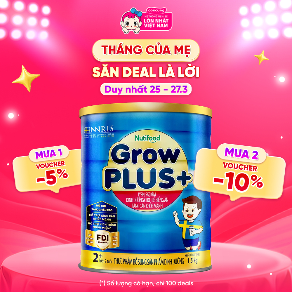 Sữa GrowPLUS+ Xanh 2+ tuổi, 1.5kg