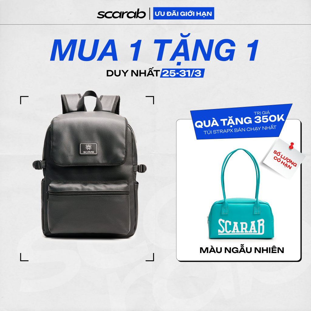 Scarab Leader Backpack Unisex - Balo Đi Học, Ba lô Đi Làm Đựng Vừa Laptop 15.6inch