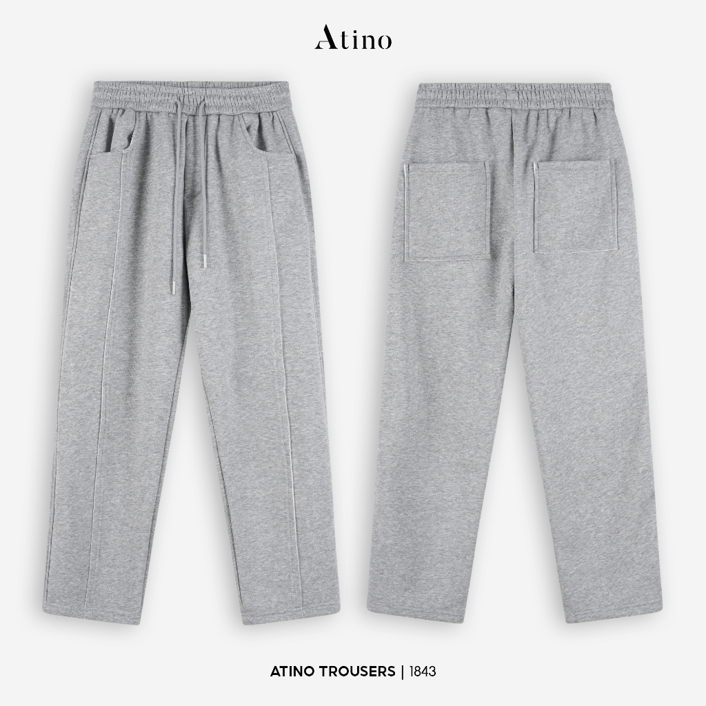 Quần Nỉ ATINO Ống Đứng Chất Liệu Cotton Thấm Hút Bền Màu Không Xù Lông L.2.1843