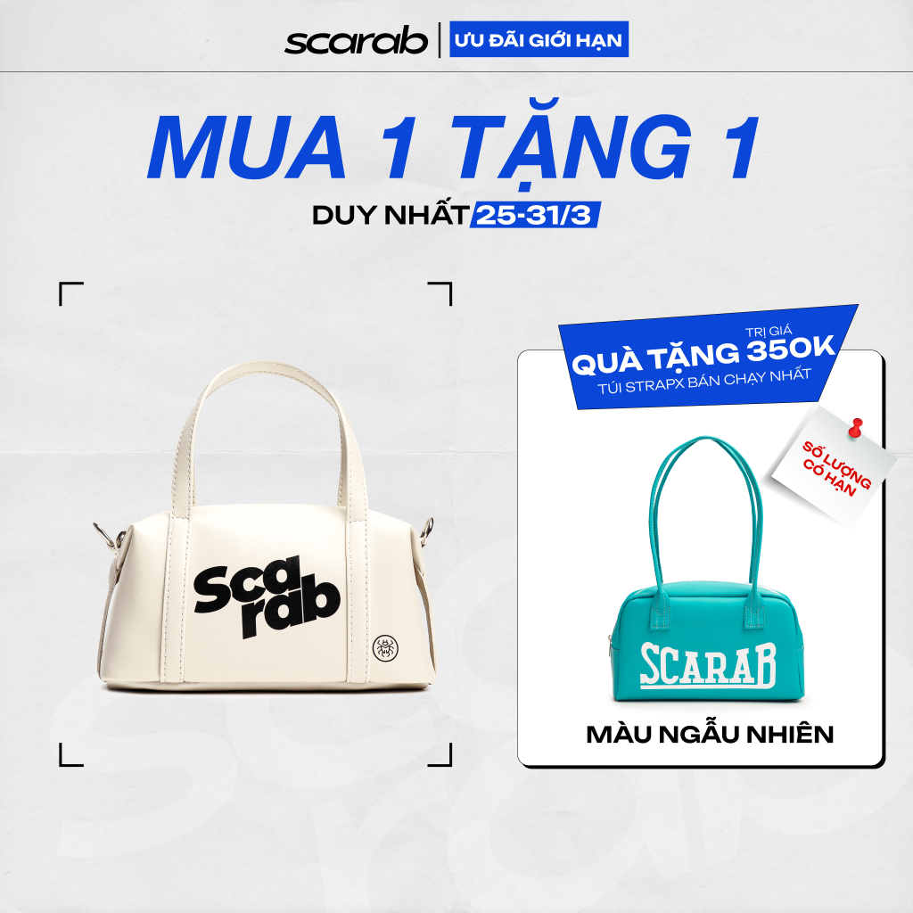 Túi Đeo Chéo Prime Scarab Local Brand Đựng Vừa Điện Thoại, Đồ Trang Điểm Da Simili Thời Trang