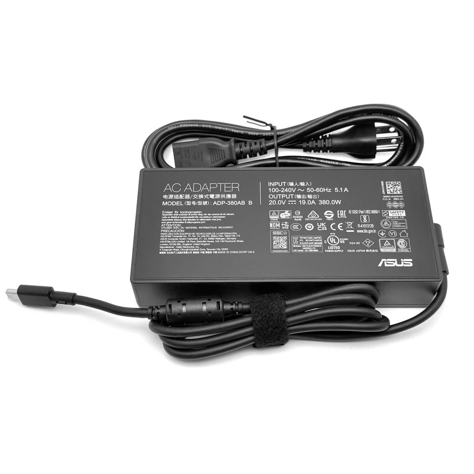 Sạc dành cho Laptop ASUS 380W AC Adapter for ROG STRIX G815LW-G18 18" RTX 5080 ADP-380ABB - Zin hãng