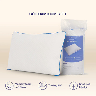 Gối foam iComfy Fit êm ái, thoáng khí