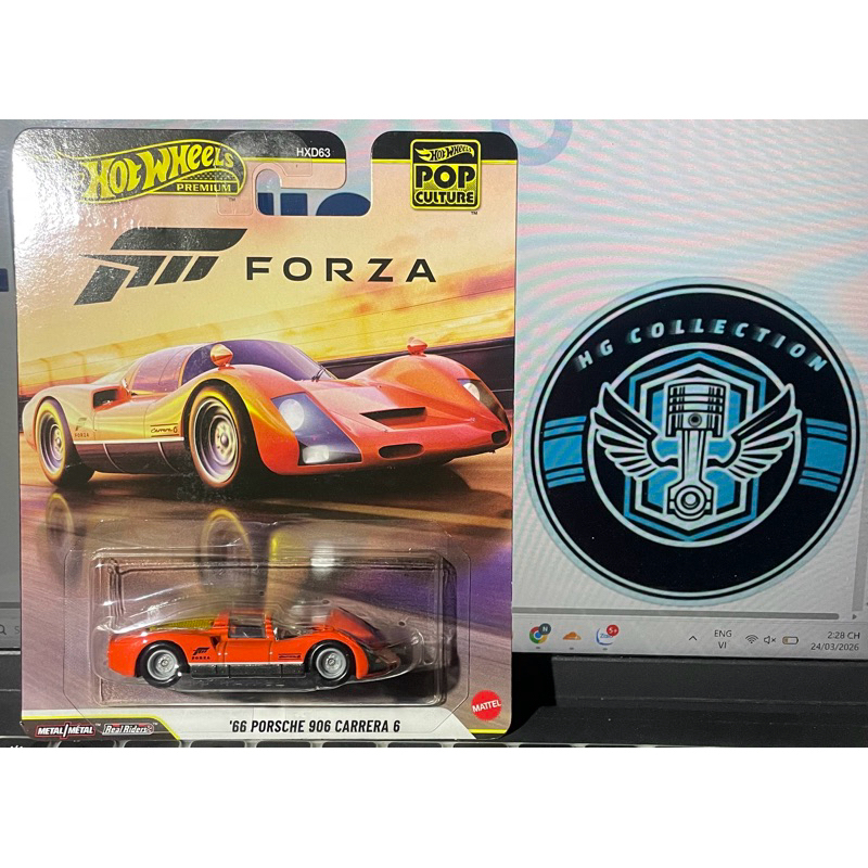 Xe mô hình Hot Wheels Premium Pop Culture Forza: 66 Porsche 906 Carrera 6