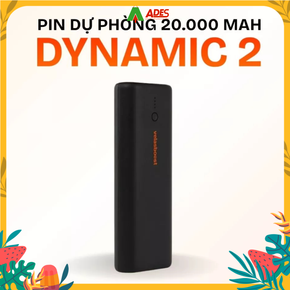 ✔️Pin sạc dự phòng 20.000 mAh Dynamic 2 velasboost, Sạc nhanh, Báo pin tiện lợi✔️Chính Hãng✔️BH 12 T