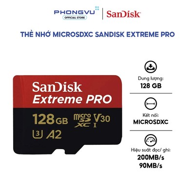 Thẻ nhớ SanDisk Extreme PRO microSDXC SDSQXCD-128G-GN6MA - Bảo hành 60 tháng