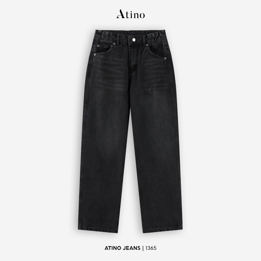 Quần Jeans Nam ATINO Ống Suông Cotton Co Giãn Thoáng Khí Cao Cấp 30.1.1365