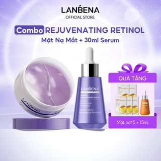 LANBENA Mặt nạ mắt+serum retinol (60 miếng+30ml) - giúp săn chắc vùng da quanh mắt, giảm nếp nhăn,Skincare