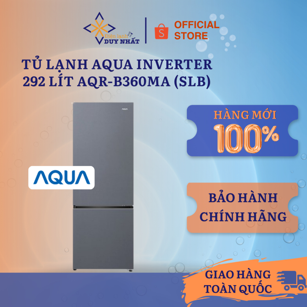 Tủ lạnh Aqua Inverter 292 lít AQR-B360MA (SLB)
