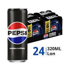 Thùng 24 lon Nước ngọt Pepsi không calo lon 320ml