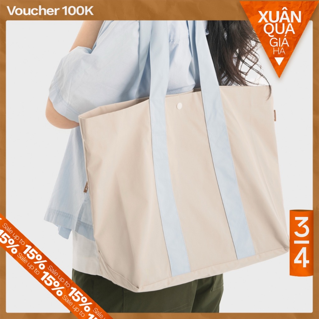 3PhầnTư - Túi Tote Viền Nổi LLBeans Vải Thế Hệ Mới Elasterell-p Cotton like - Việt Nam Nghĩ & Làm