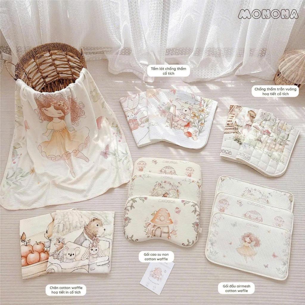 Combo Sơ Sinh Cổ Tích Mini 5 Món Cao Cấp 2026 Monona x Babico Chất Liệu Mềm Mại Đáng Yêu Cho Bé