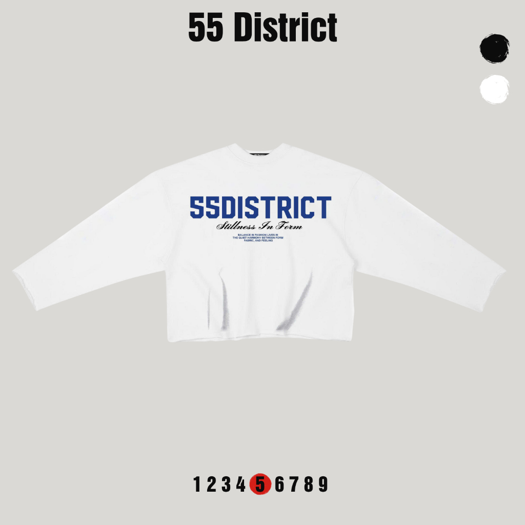 Áo thun 55DISTRICT Long Boxy phông rộng nam nữ streetwear cotton 280GSM local brand chính hãng DLB08