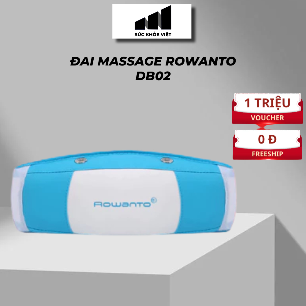 Đai massage đánh tan mỡ bụng Rowanto DB02, Bảo Hành Chính hãng 2 năm