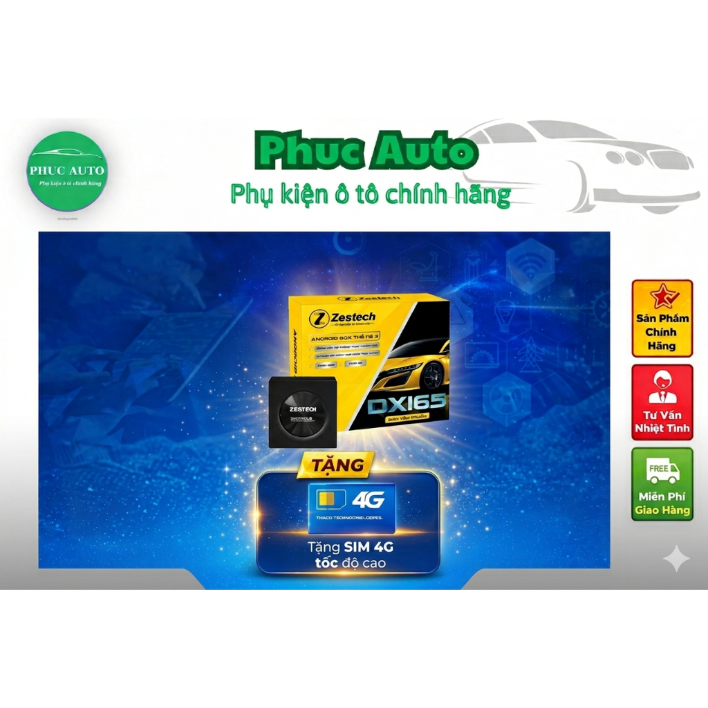 Android box Zestech DX165 thế hệ 2 phiên bản mới nhất 2025(Tặng sim 4G free 1 Tháng)