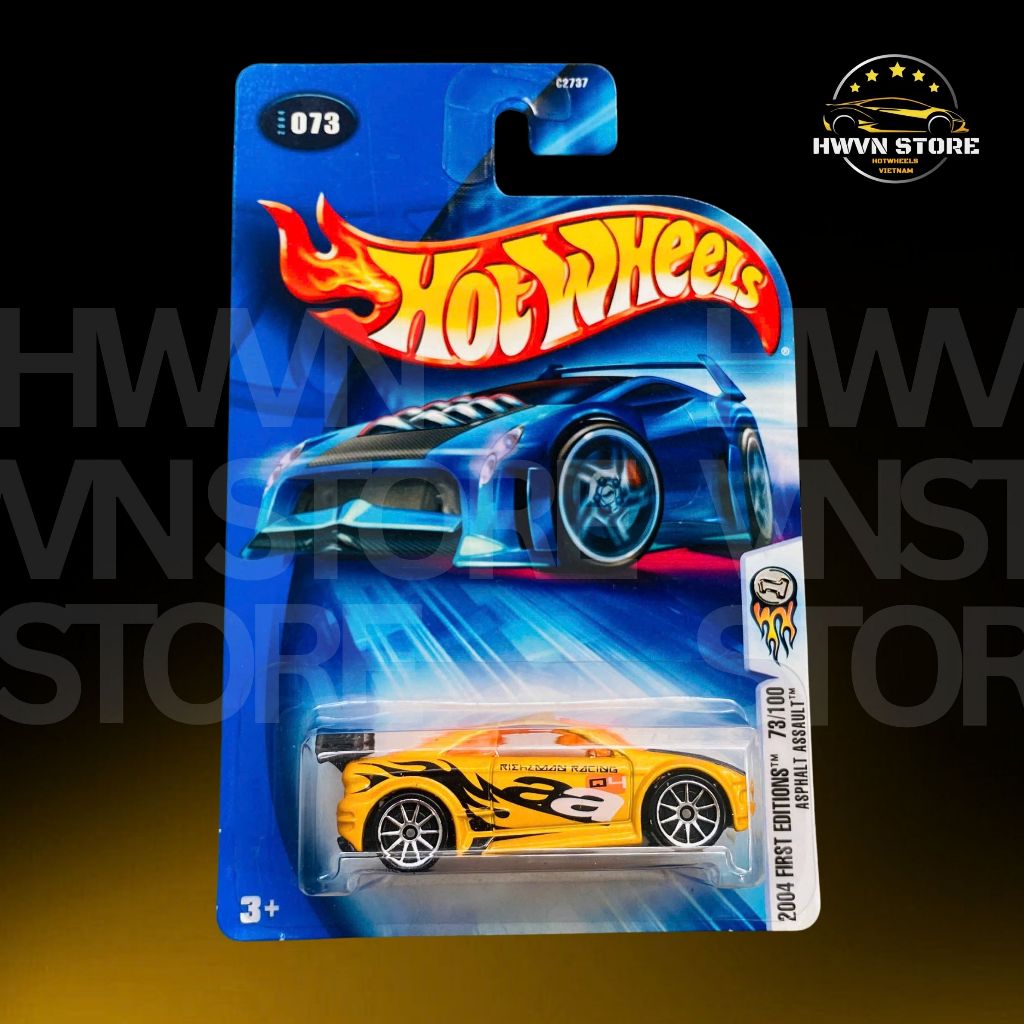 Xe mô hình Hotwheels Asphalt Assault màu vàng